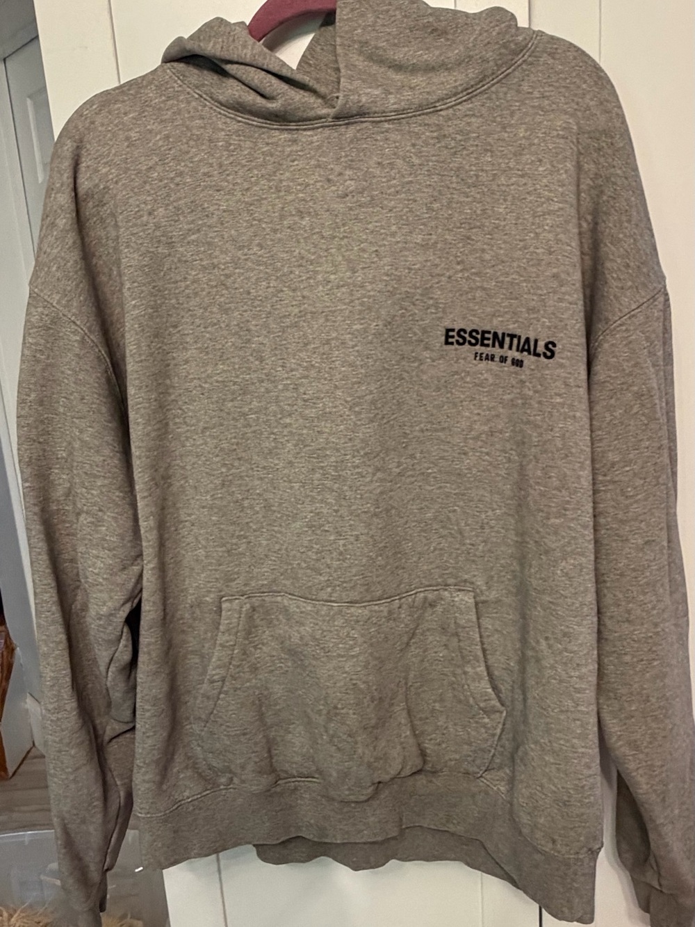Fear of God ESSENTIALS Light Gray Pullover Hoodie
